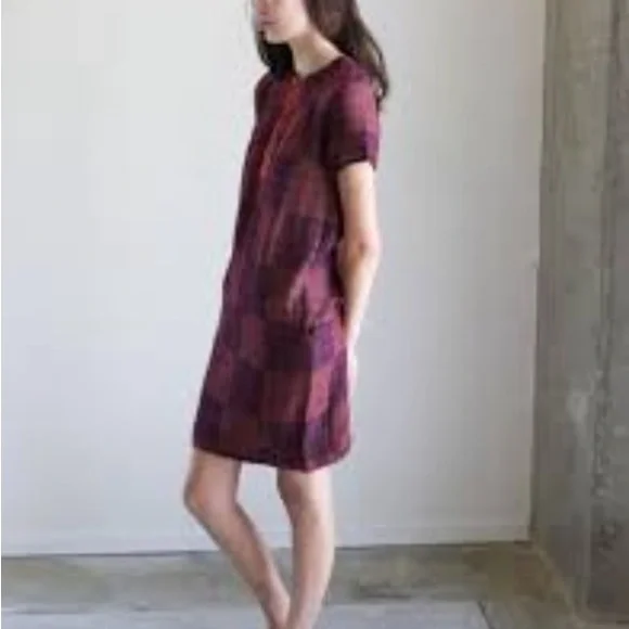 Ace & Jig Billie Jean dress in carberet size xs 100% cotton